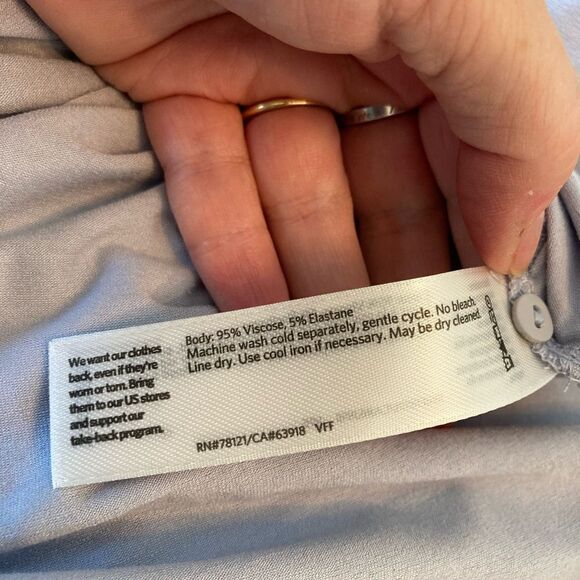 Eileen Fisher NWT periwinkle stretchy tunic side vents Runs big - Picture 8 of 10